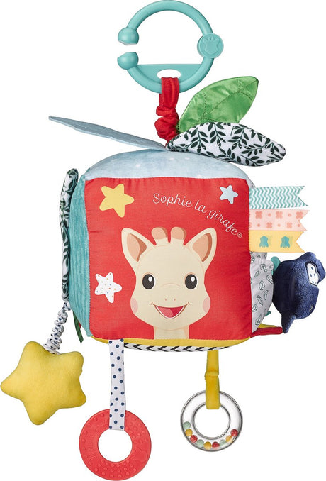Sophie giraffen aktivitetsterning - kravlegård mobil - babylegetøj - med hængering - fra 0 måneder - 15x15x15 cm - flerfarvet