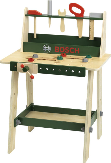 Klein legetøj bosch mini - legetøjsarbejdsbord - 16 dele - træ - flerfarvet