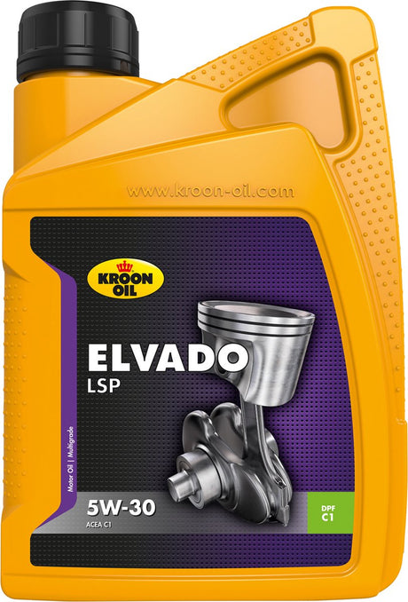 Kroon-olie elvado lsp - 5w-30 motorolie - acea c1 - 1 liter - syntetisk