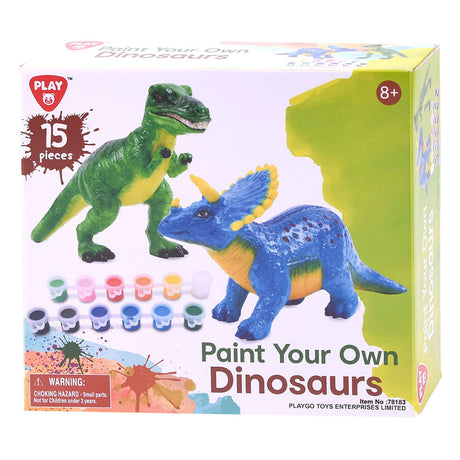 Playgo mal dine egne dinosaurer - 15 stk.