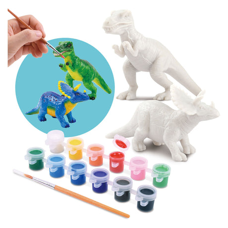 Playgo mal dine egne dinosaurer - 15 stk.