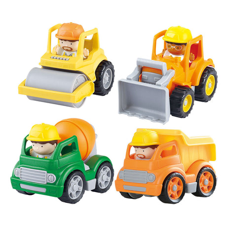 Playgo mini byggevogne med figurlegesæt - 8 stk.
