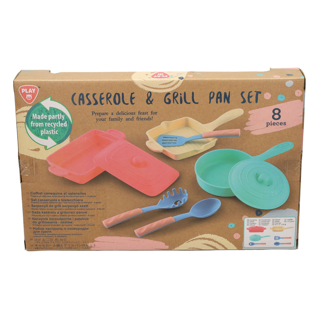 Playgo stegepande og grillpande legesæt - 8 stk.