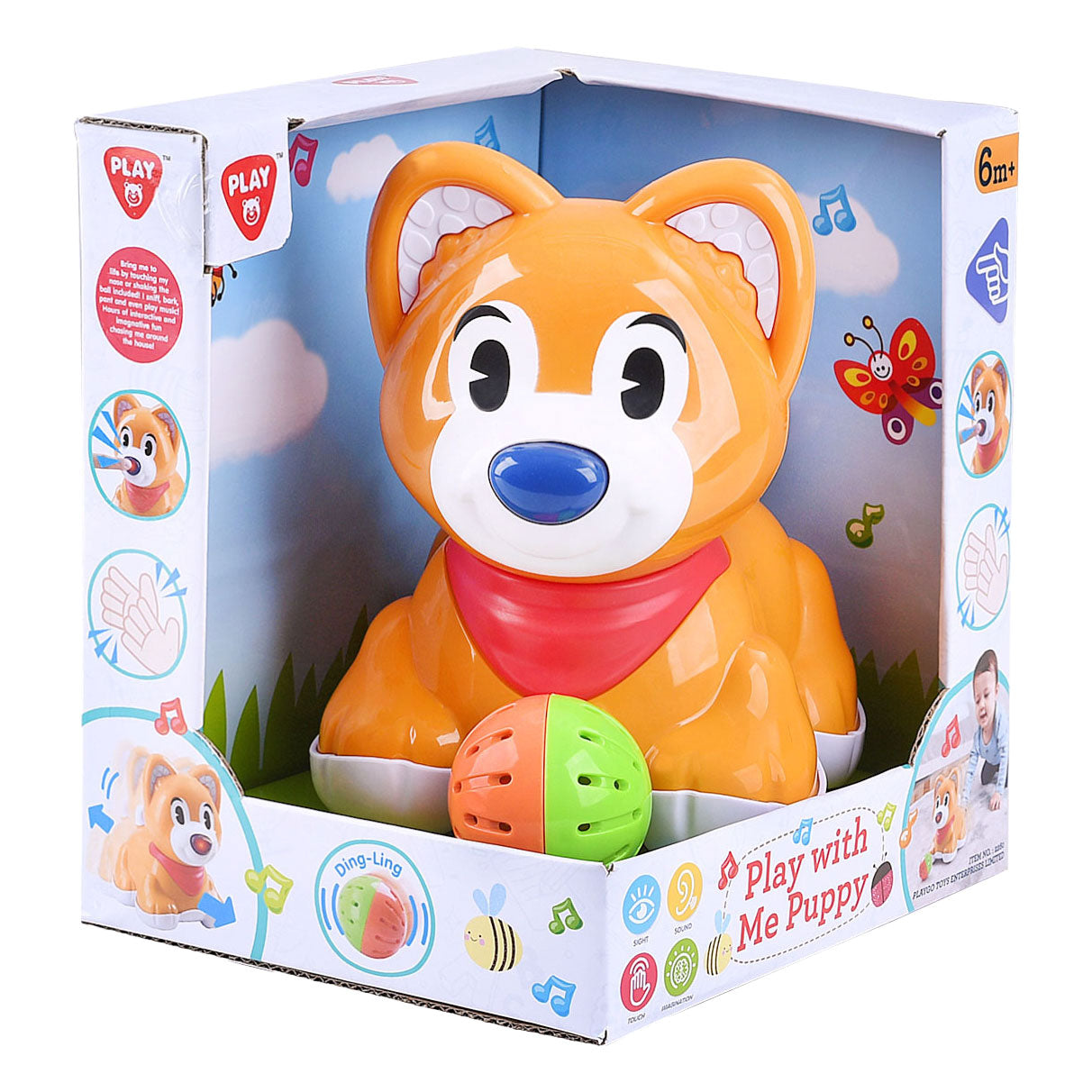 Playgo baby interaktiv hvalp med bold