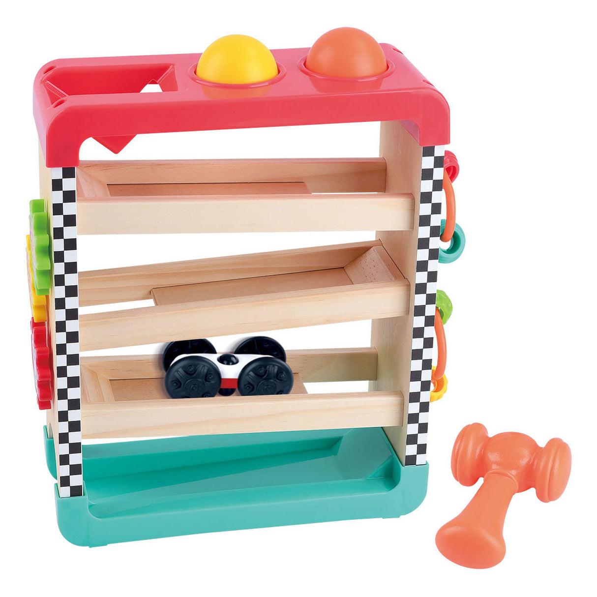 Playgo 4i1 aktivitetslegetårn i træ