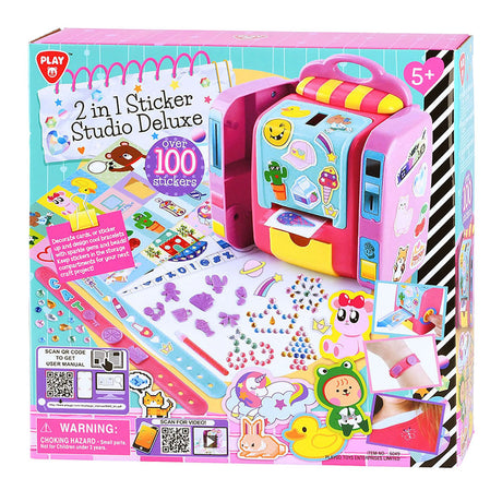 Playgo 2i1 klistermærke studio deluxe - inklusive 100 klistermærker og armbånd
