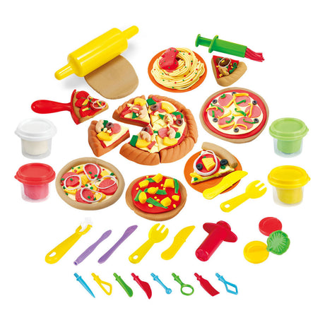 Playgo mit eget pizzeria lersæt - 4 lerpotter