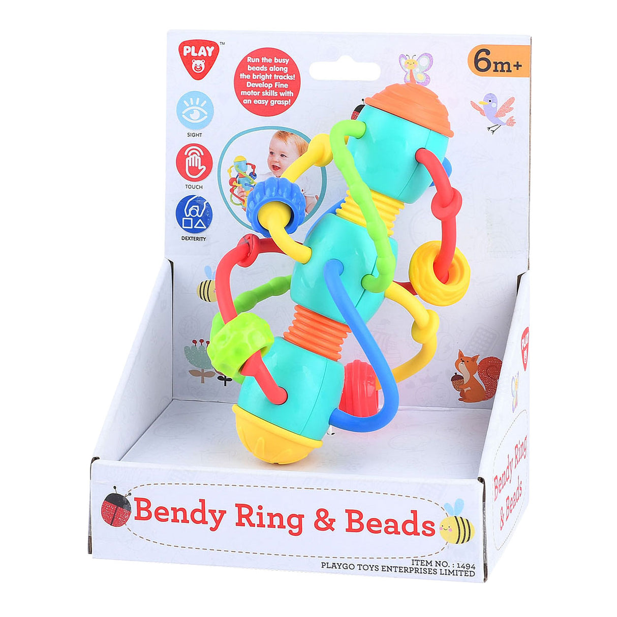 Playgo babylegetøj med ringe og perler