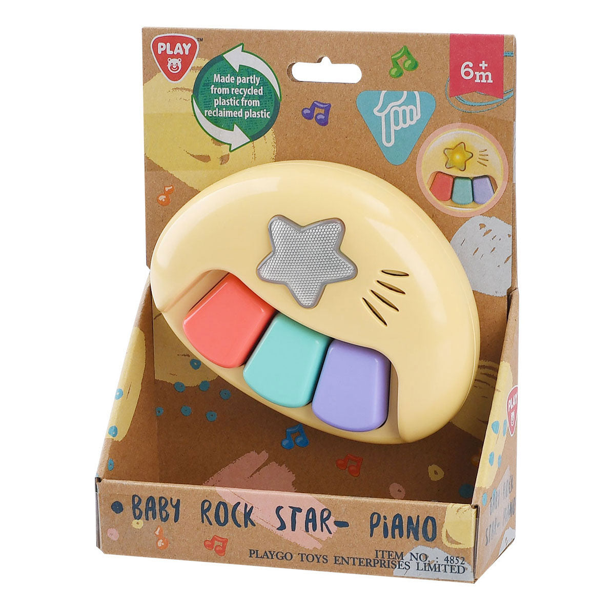 Playgo baby rockstjerne klaver pastel