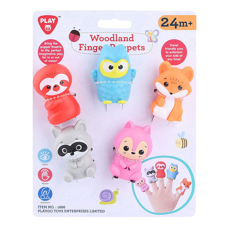 Playgo fingerdukker skovdyr - 5 stk.