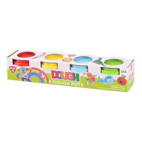 Playgo lersæt 4 farver - 4x56gram