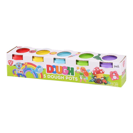 Playgo lersæt 5 farver - 5x113gram