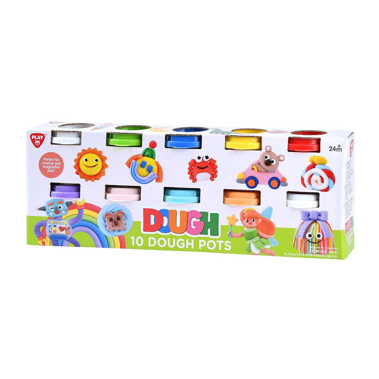 Playgo lersæt 10 farver - 10x113gram