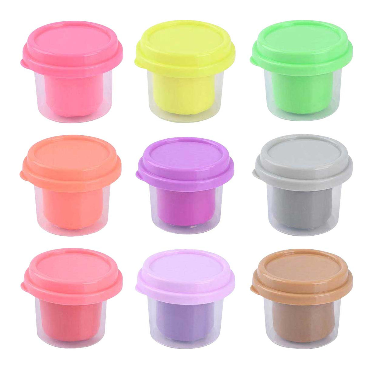 Playgo lersæt 9 neonfarver - 9x56gram