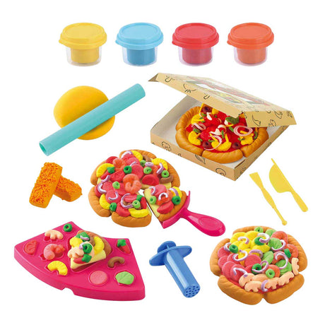 Playgo pizza lersæt - 4 lerpotter