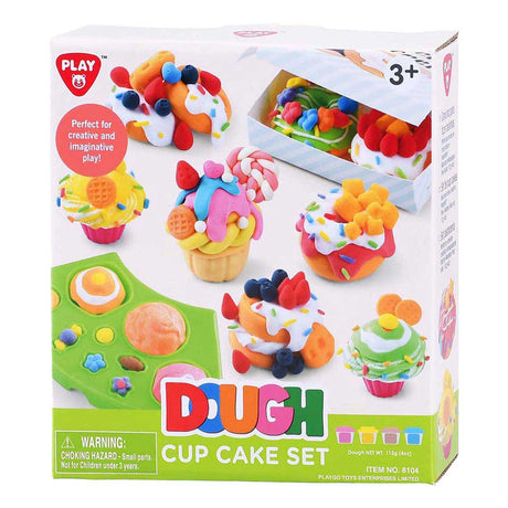 Playgo cup-cake lersæt - 4 lerpotter