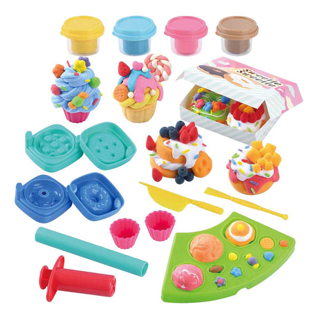 Playgo cup-cake lersæt - 4 lerpotter