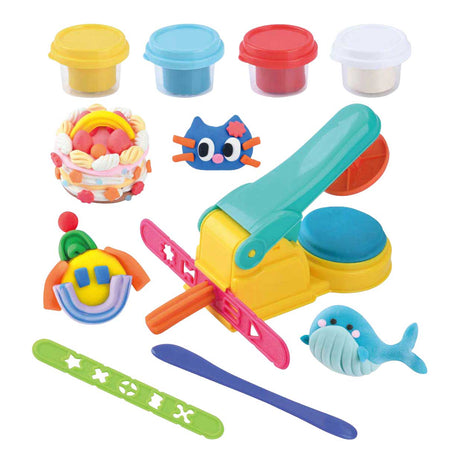 Playgo pressemaskine lersæt - 4 lerpotter