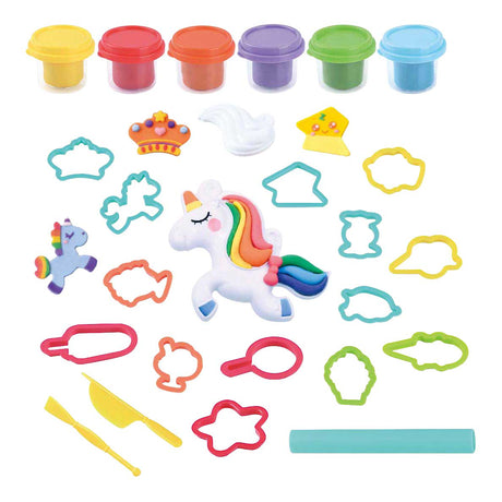 Playgo fantasy unicorn lersæt - 6 lerpotter