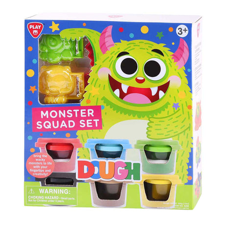 Playgo monster bande lersæt - 6 lerpotter