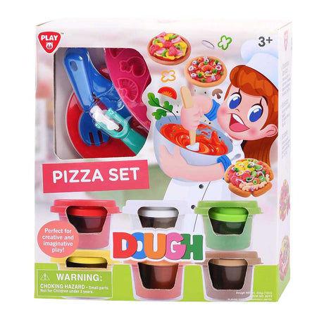 Playgo pizza lersæt - 6 lerpotter
