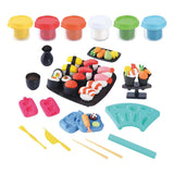 Playgo sushi lersæt - 6 lerpotter