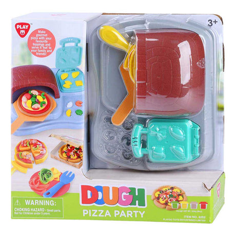 Playgo ler legetøj pizza fest sæt med 4 ler potter til børn.