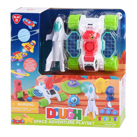 Playgo space adventure lersæt - 4 lerpotter