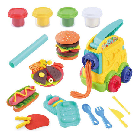 Playgo food truck lersæt - 4 lerpotter