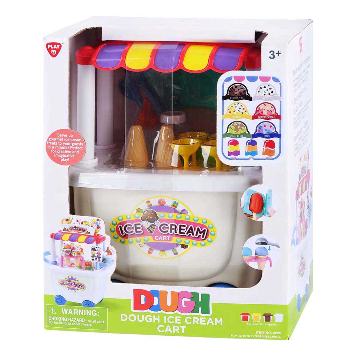Playgo isbil lersæt - 4 lerpotter