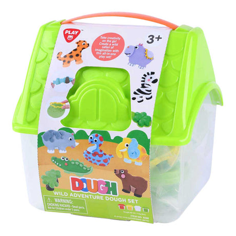 Playgo wild adventure lersæt - 4 lerpotter