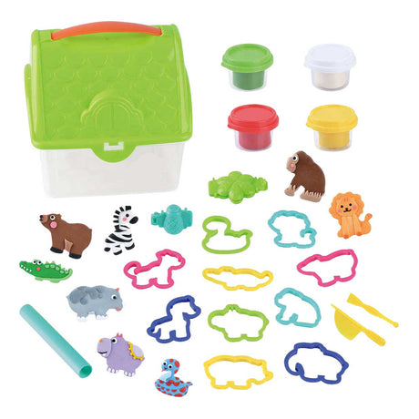Playgo wild adventure lersæt - 4 lerpotter