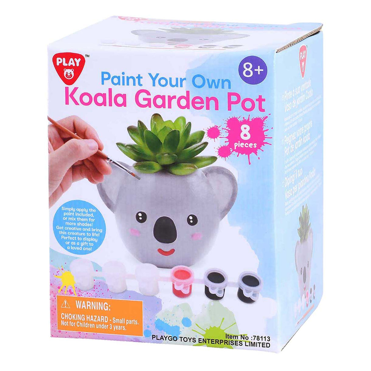 Playgo mal din egen koala urtepotte - 8 stk.