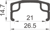 Rodi forhjul 28 622*21 Parallex - Sølv