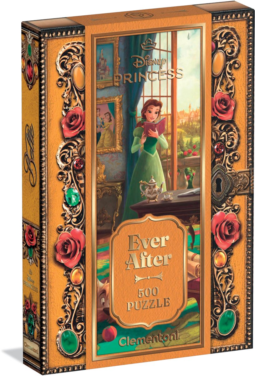 Clementoni - puslespil - disney prinsesse - ever after - belle - 500 brikker - fra 14 år
