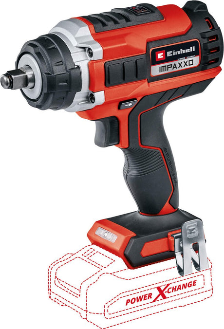 Einhell professionel akku slagdriver impaxxo 18 400 li solo - power x-change - 18 v li-ion - 400 nm - 3-gears drev - børsteløs motor - ekskl. batteri og oplader