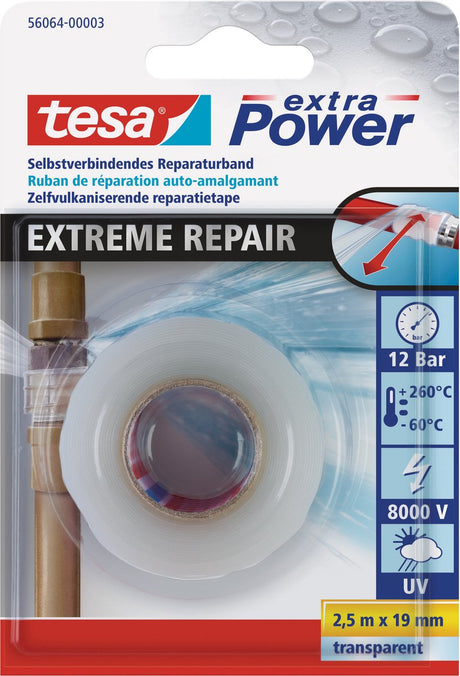Tesa ekstrem reparation 56064-00003-00 reparationstape ekstra kraft gennemsigtig (L x B) 2,5 m x 19 mm 1 stk.