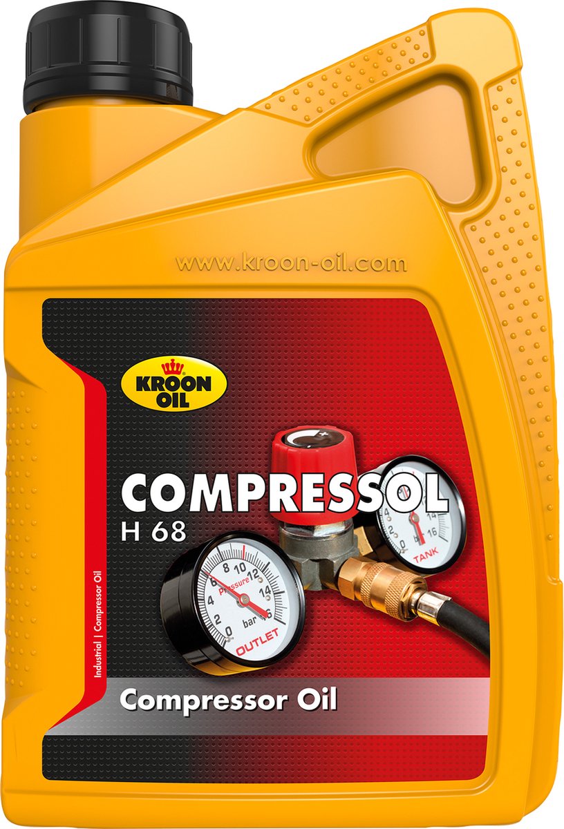 Kroon-olie kompressor h 68 - kompressorolie - høj oxidationsstabilitet - 1 liter - gennemsigtig