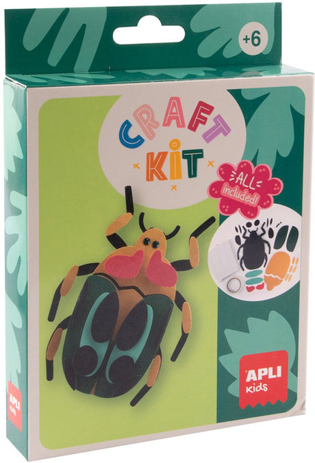 Apli børnehåndværkssæt beetle 3d - kreativt legetøjspap.