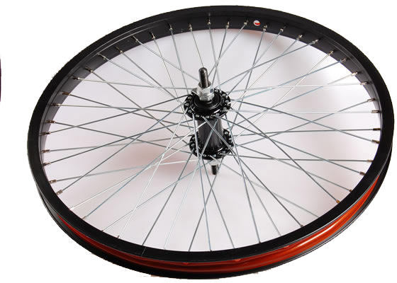 Baghjul 20 x 1,75 aluminium freestyle 48 eger - sort