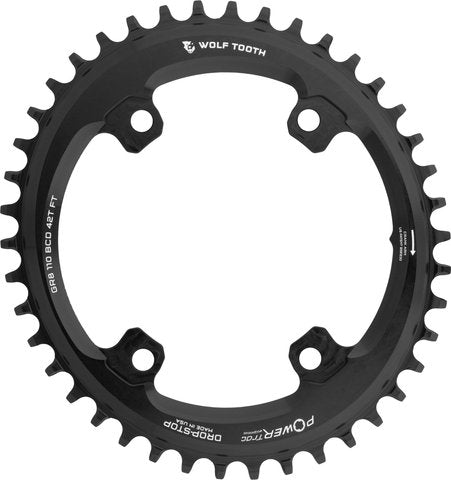 Ulvetandkomponenter elliptisk 110 bcd asymmetrisk 4-arms kædering til shimano grx