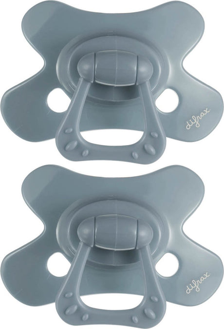 Difrax fopspeen natural - 6 tot 12 maanden - grijs - 2 stuks