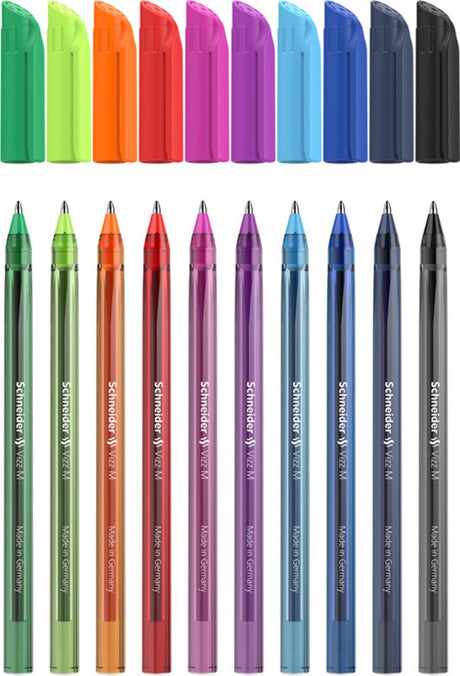 Schneider skriveredskaber schneider kuglepen - vizz - m - 10 stykker i etui - s-102290