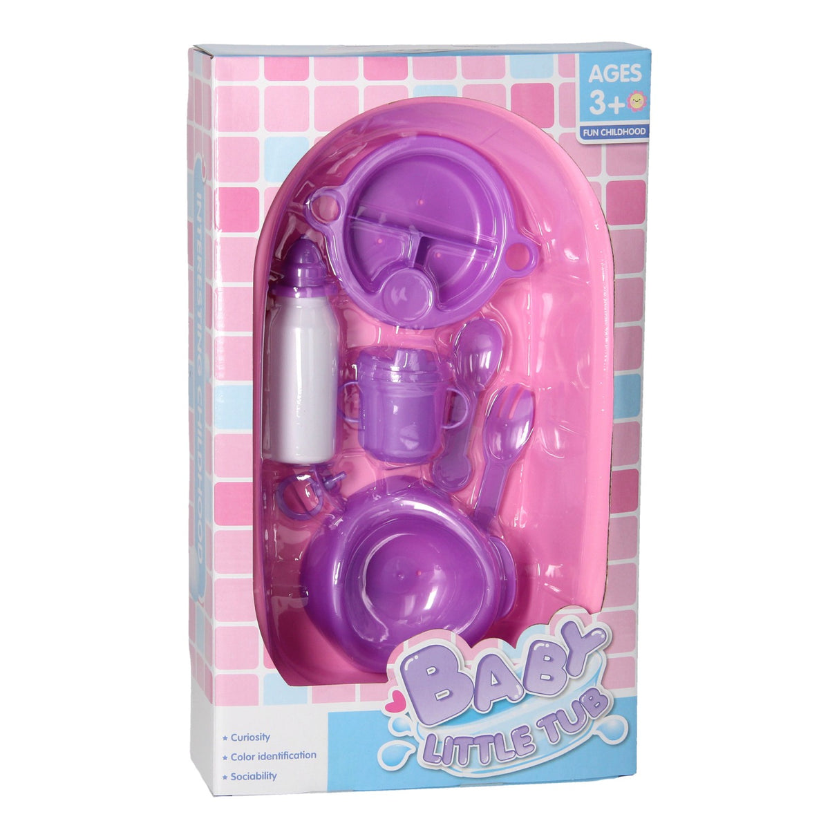 Baby Bath lilla med tilbehør, 8dlg.