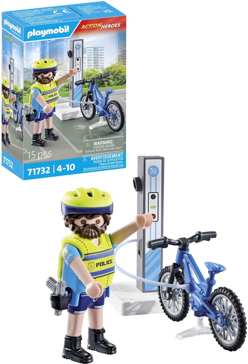 Playmobil actionhelte politicykelpatrulje 71732