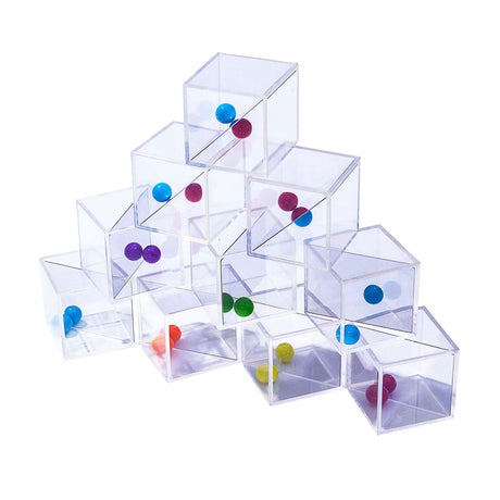 Lobbes gennemsigtige spejlblokke - 5 cm - 18 stk