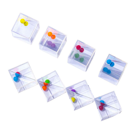 Lobbes gennemsigtige spejlblokke - 5 cm - 18 stk