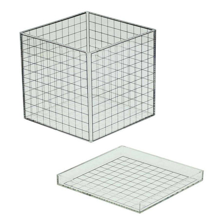 Albatros fiskeri gennemsigtig 3D gitter terning - 10x10x10 cm
