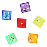 Gennemsigtige dobbeltterninger 2i1 - 6stk.