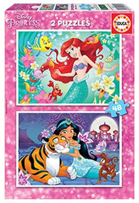Educa puslespil 2x48 brikker - Disney prinsesser